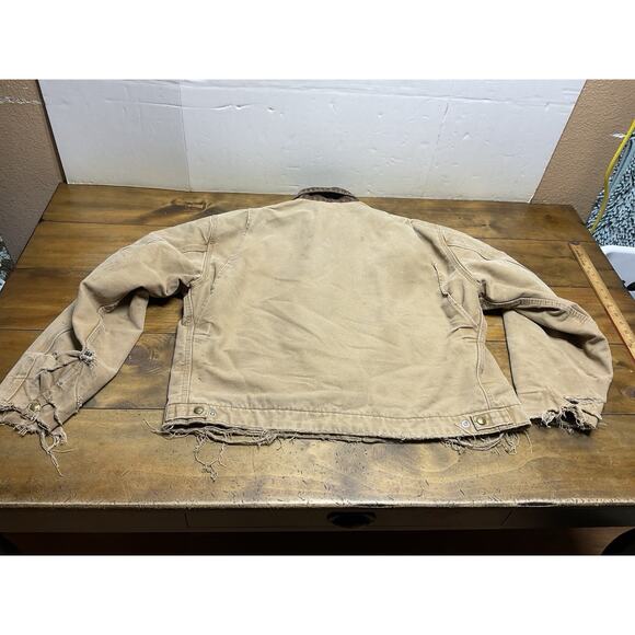 Vintage Y2K Carhartt J97 CML Detroit Canvas Work Jacket XL Distressed - Picture 13 of 16